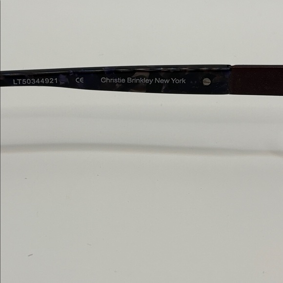 Christie Brinkley NEW YORK brown gem eyeglasses demo frame 52-16-135 - Picture 8 of 13